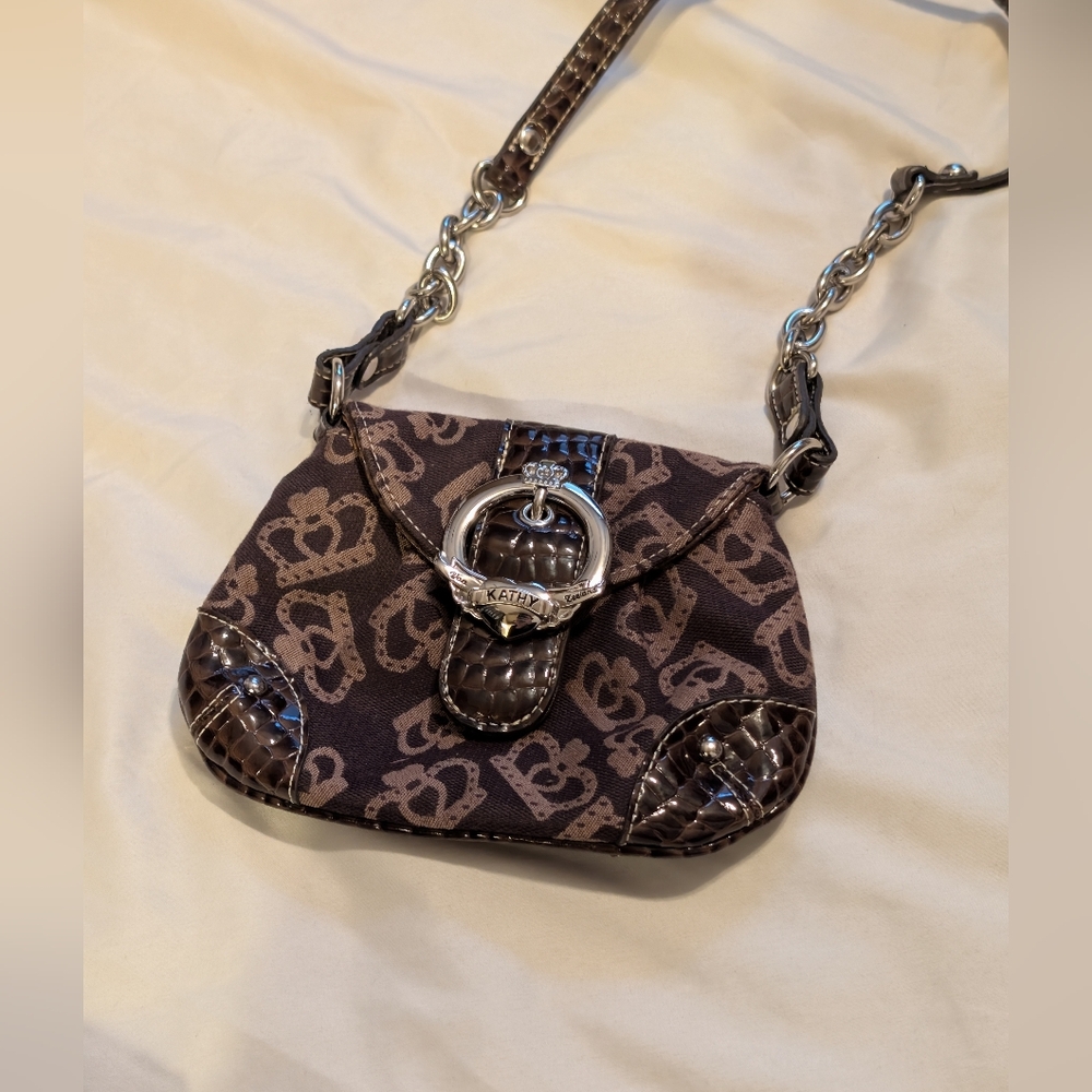 Kathy Van Zeeland Small Brown Crossbody Purse